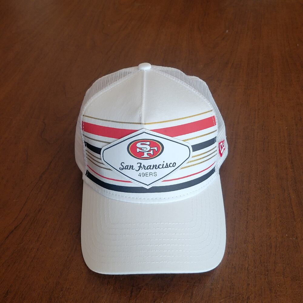 New Era San Francisco 49ers A-Frame 9FIFTY Trucker Snapback Hat Mesh back Rare